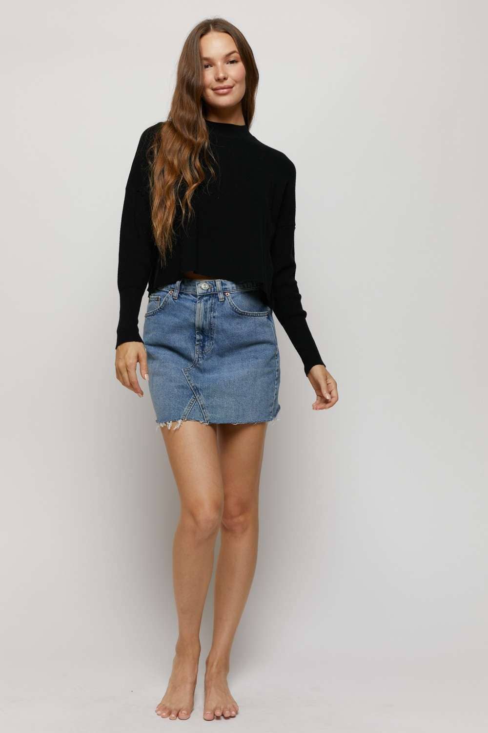 Hers & Mine - Wholesale Knit Top - Women's - MOCK NECK SIDE SLIT SWEATER TOP10