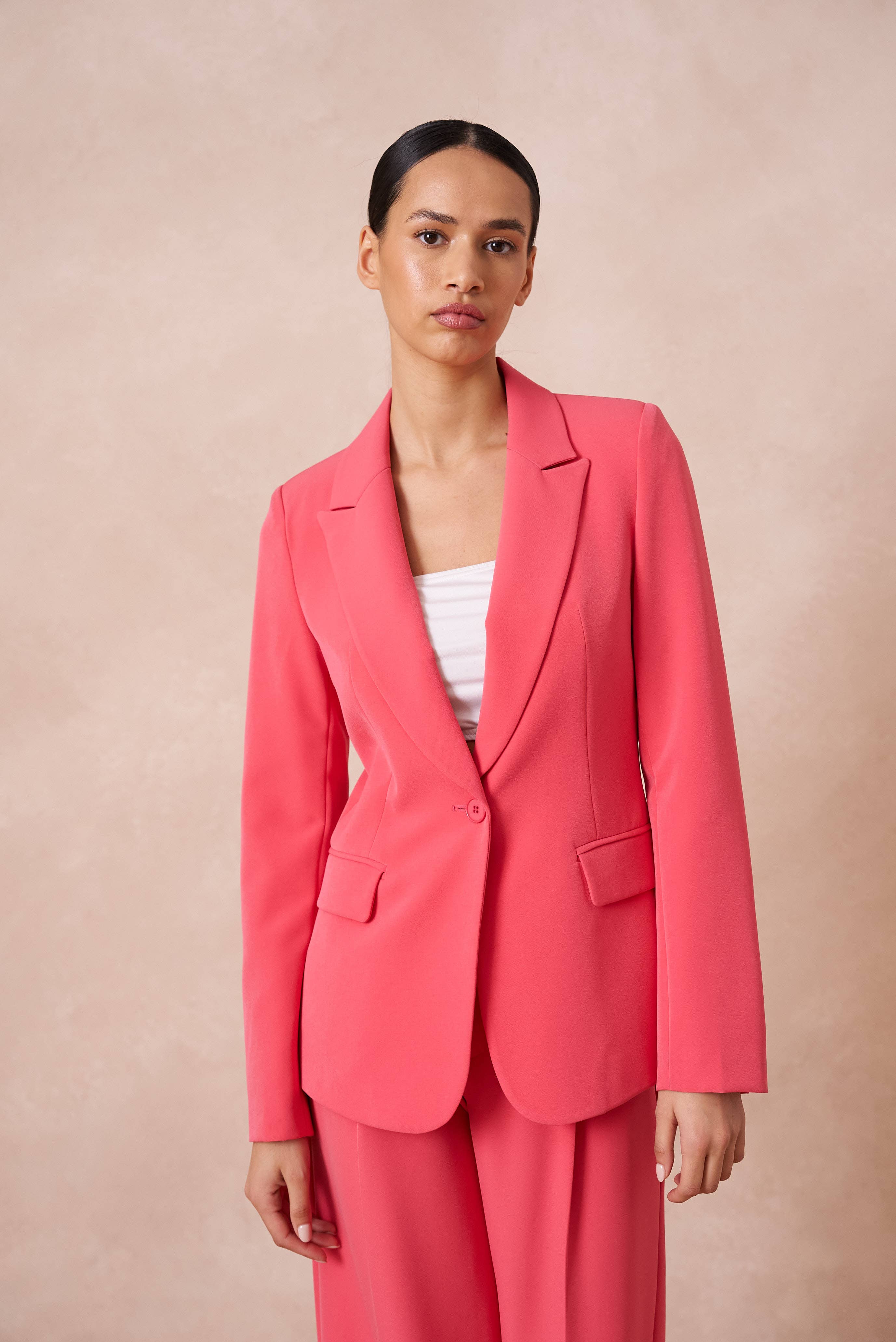 Attentif Paris - Wholesale Suit Jacket - Women's - [Timeless] Fitted single-button plain jacket17
