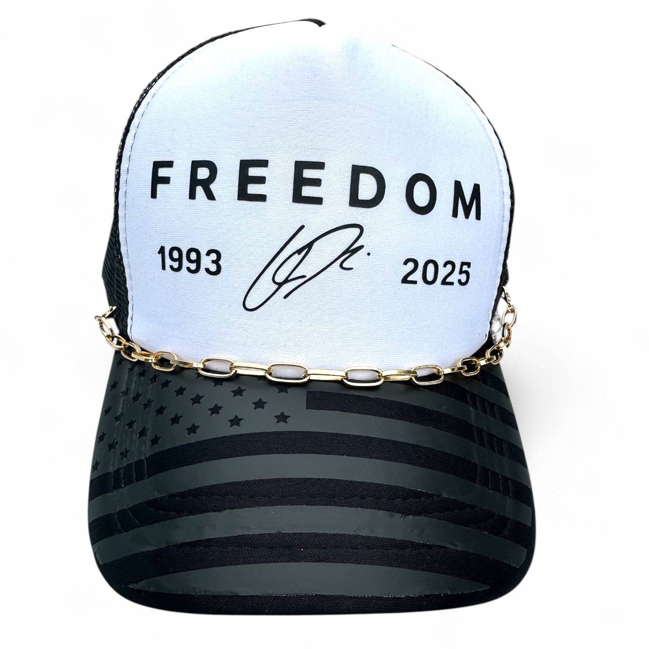 Nauti Noggins - Wholesale Trucker Hat - Women's - Trucker Hat -  FREEDOM CK signature with Flag Brim (chain not included)0