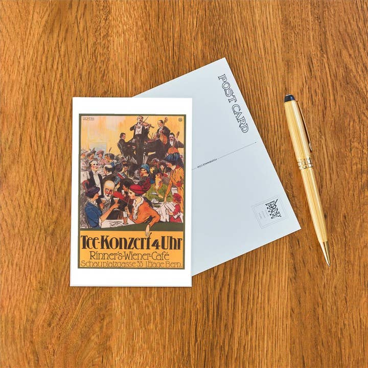 Found Image Press - Venta al por mayor Tarjeta postal - Postal PO-460 Concierto de Té Alemán