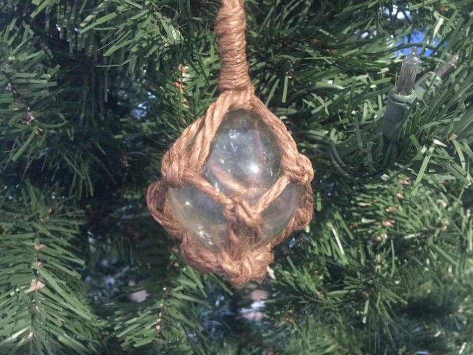 Hampton Nautical - Wholesale Ornament - Clear Japanese Glass Ball Fishing Float Decoration Christmas Ornament 2"2
