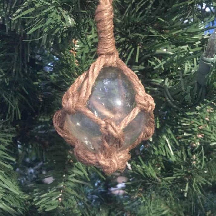 Hampton Nautical - Wholesale Ornament - Clear Japanese Glass Ball Fishing Float Decoration Christmas Ornament 2"2