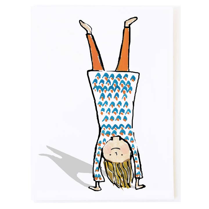 Handstand Orange Tights for wholesale by mollyOcards