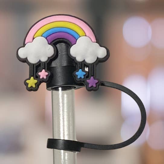 Regnbågsstjärnor Sugrörstoppare för wholesale av Kailex Boutique Wholesale