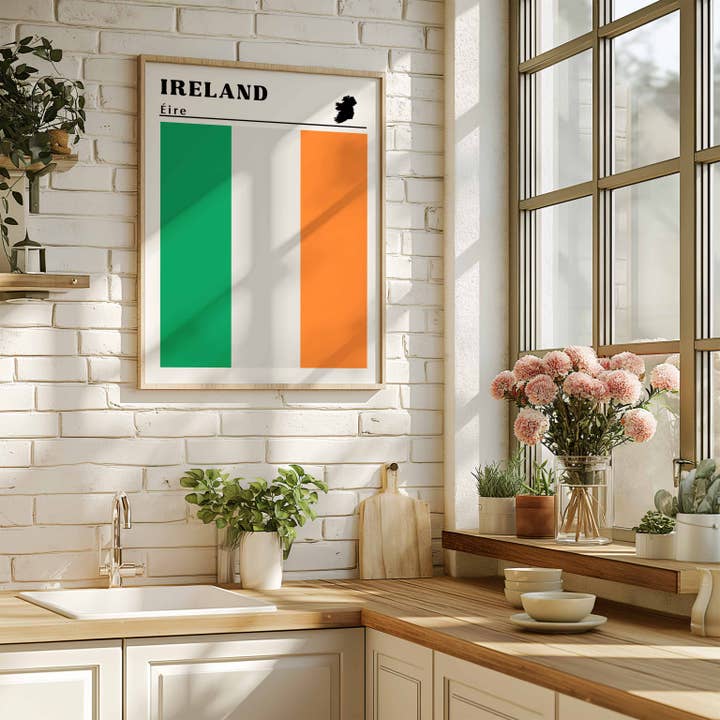 Breeze & Bubbles - Wholesale Art Print - Ireland Flag Print A41