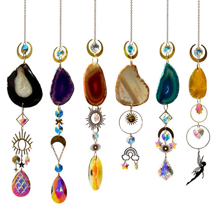 Dipped Shop - Wholesale Suncatcher - Colorful Stone Hanging Crystal Decoration DPCD10
