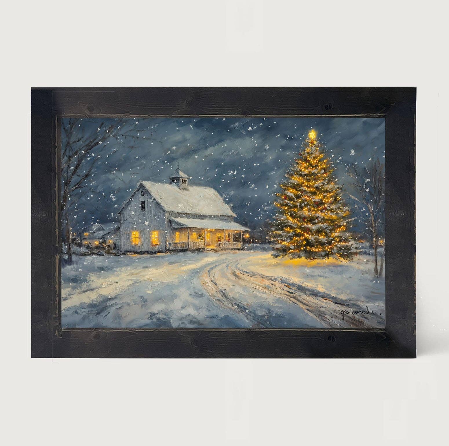 ginger blue - Wholesale Christmas Wall Art - Christmas in the Country - Horizontal Frame4
