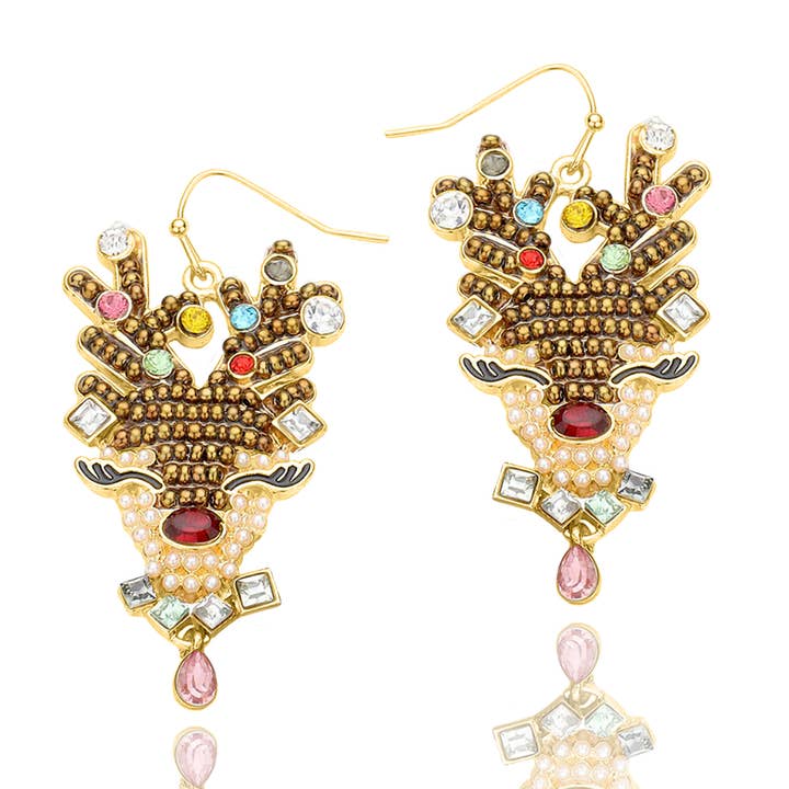 Boucles d'oreilles Rennes en pierres précieuses pour la vente par NY Jewelry House