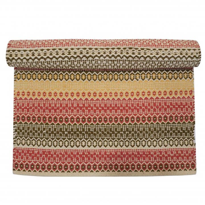 Red, brown & yellow rug 60x90 cm Isabelle Rose for wholesale by Isabelle Rose