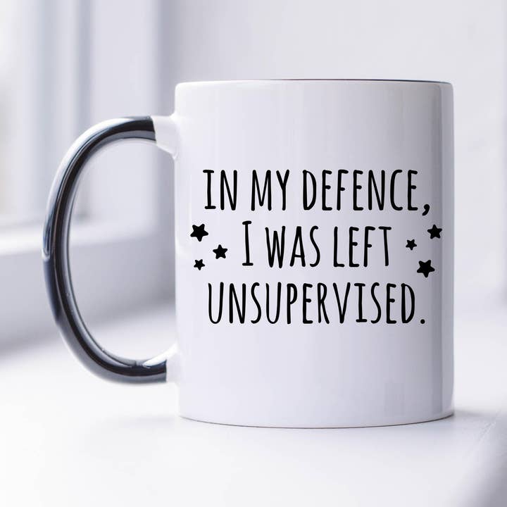 Caneca De Café In My Defense, Humor, Engraçado, CoLEGA de Trabalho, Caneca de Escritório por atacado de Hm Mugs