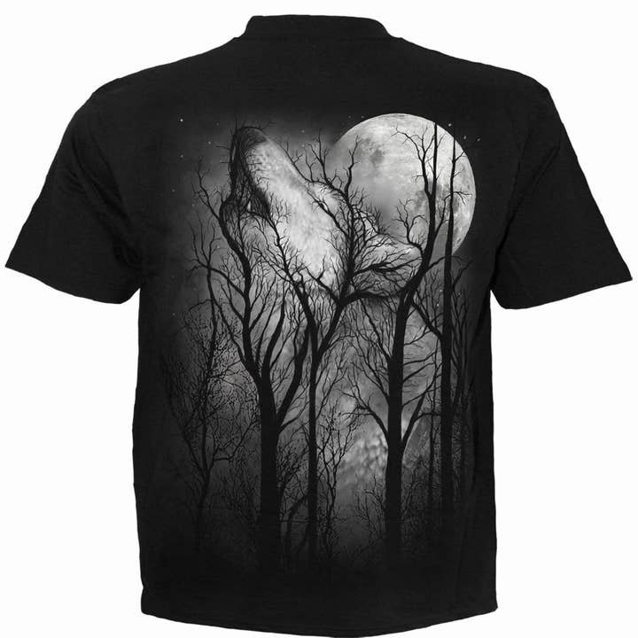 Spiral - Wholesale T-Shirt (Graphic) - Men's - FOREST WOLF - T-Shirt Black