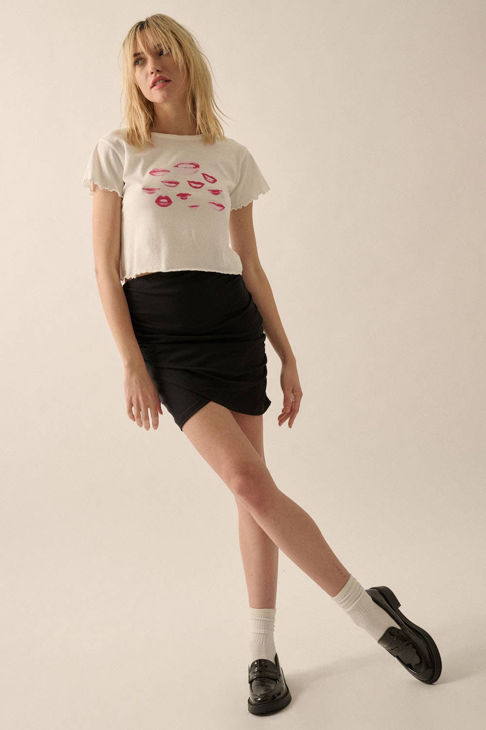 Promesa USA - Wholesale Skirt - Women's - Lifted Fit High Waist Tulip Hem Mini Skirt4