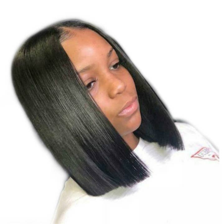 Hair Imports NYC - Wholesale Hair Extensions - Straight Bob Wig- Medium Human Like Hair Wig1