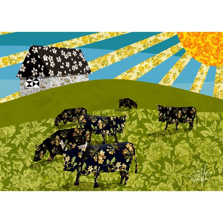 Grazin Art Print for wholesale by Dafri Studios