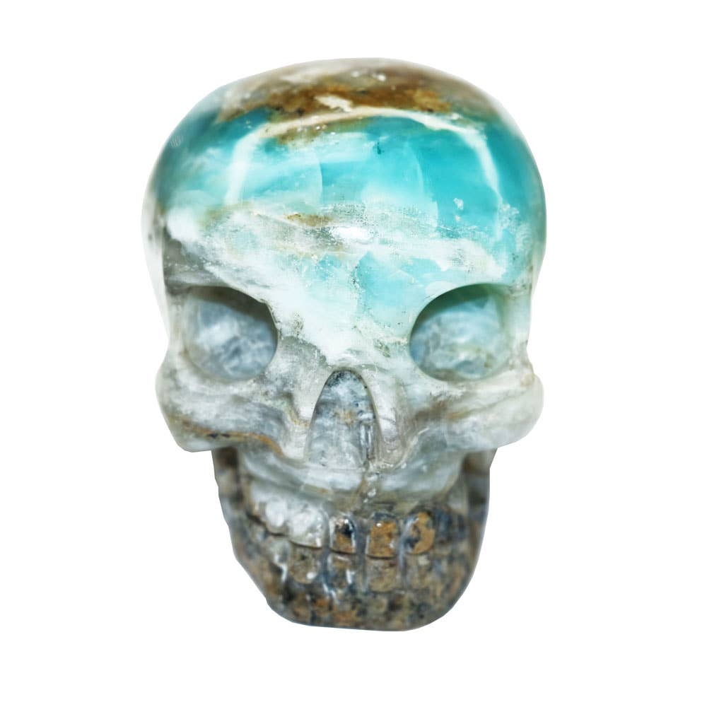 France Mineraux - Wholesale Spiritual Stone/Crystal - Andean Blue Opal Skull - Size L0