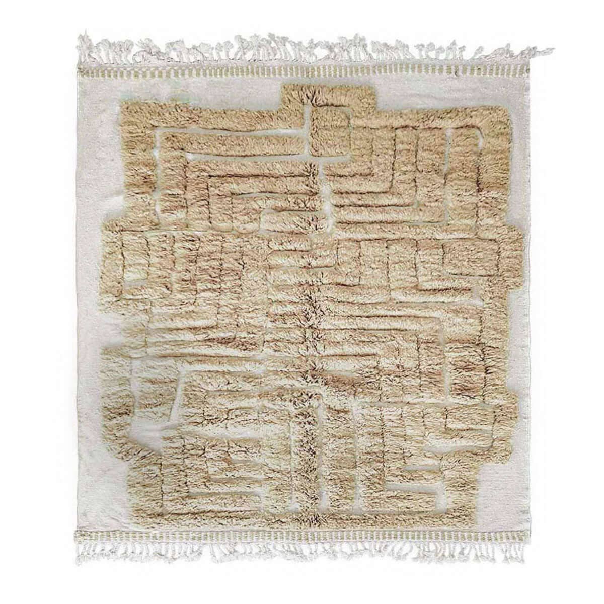 Moroccan Woven Treasures – Großhandel Teppichvorleger – Brauner marokkanischer Teppich, Handgetufteter Teppich, Shag-Teppich, 9x12-Raumteppich3