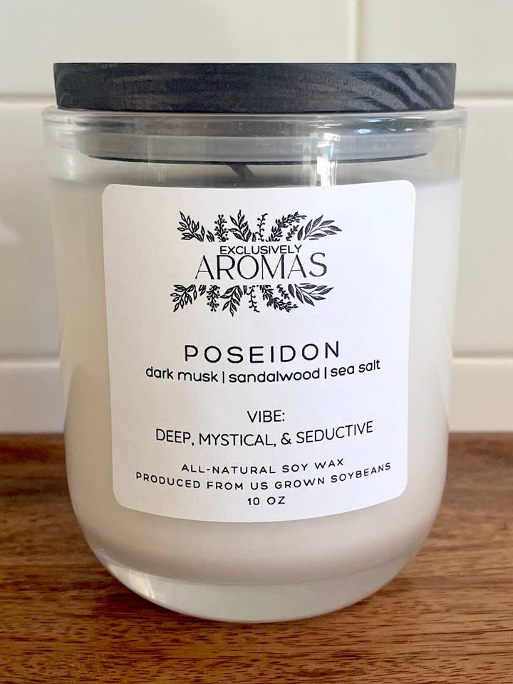 POSEIDON: Soy Candle, 10oz for wholesale by AROMAS