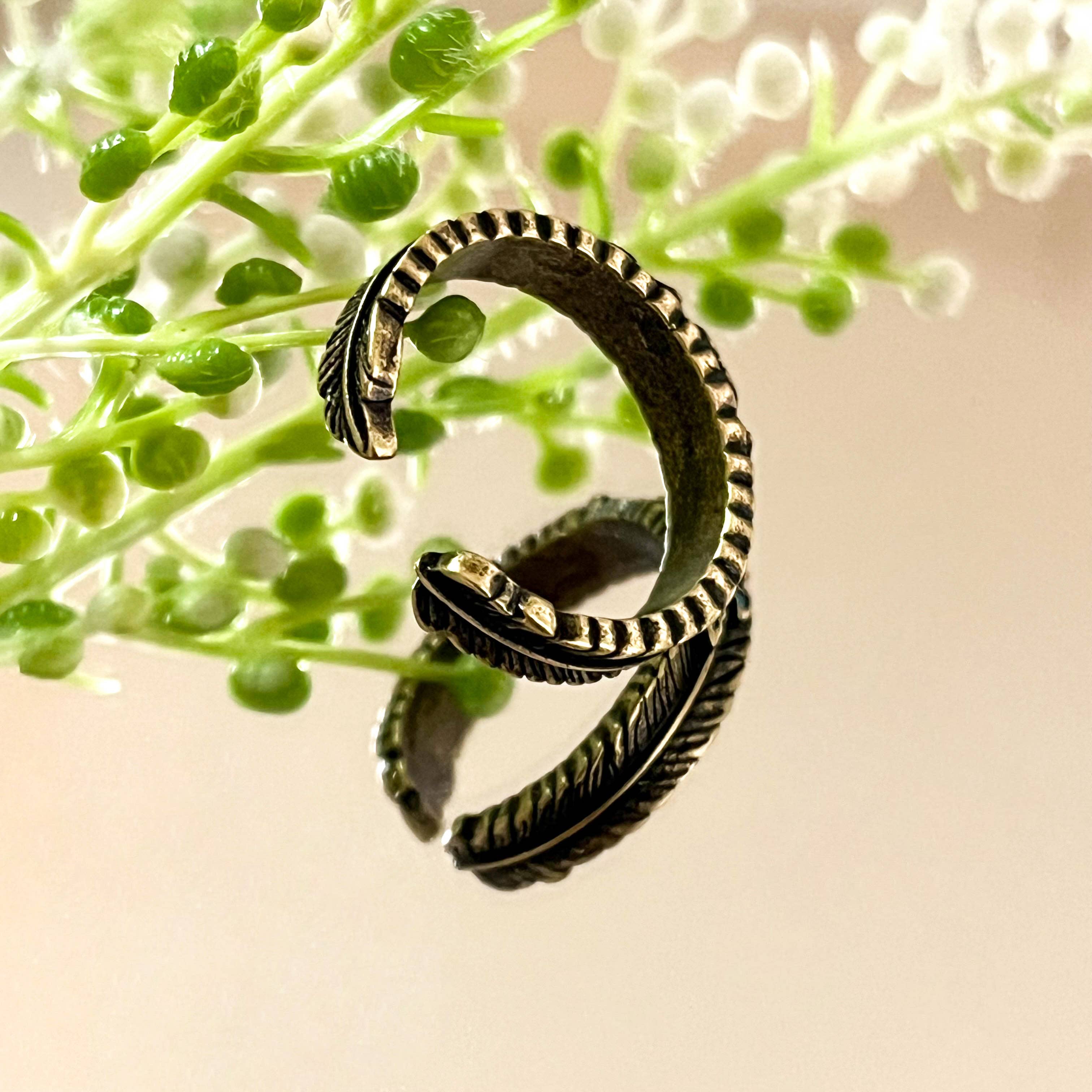 Yellow Gold Vintage Bird Heart Open Ring, Aged Flying Swallow Design for wholesale on Faire1