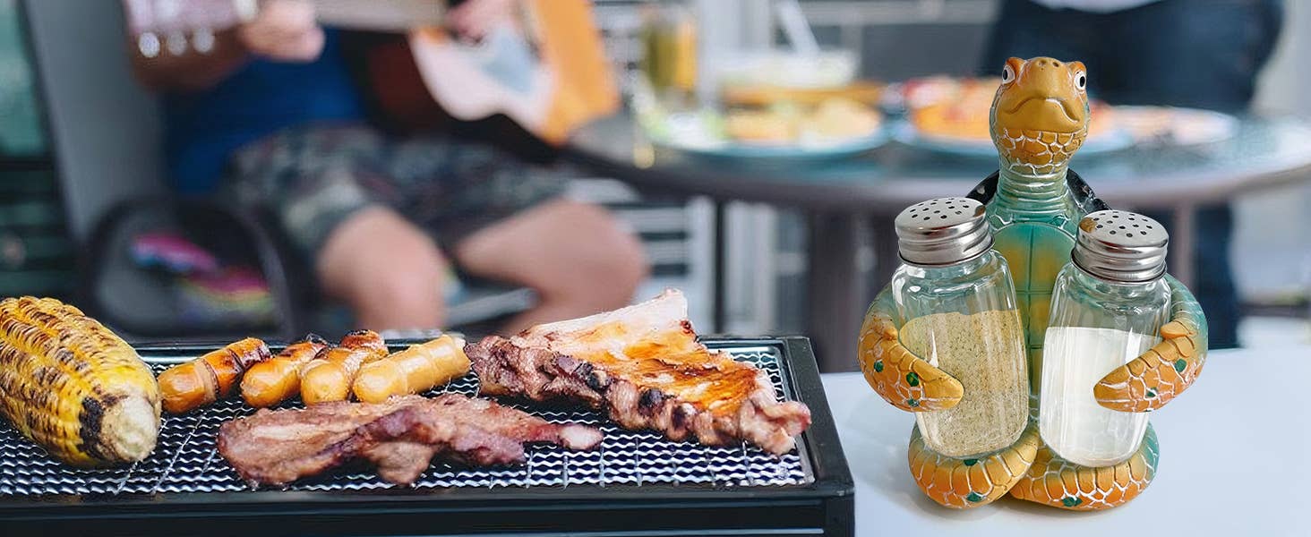 Liffy - Wholesale Salt & Pepper Shaker Set - Sea Turtle Salt and Pepper Shaker Holder Ocean Kitchen Decor13