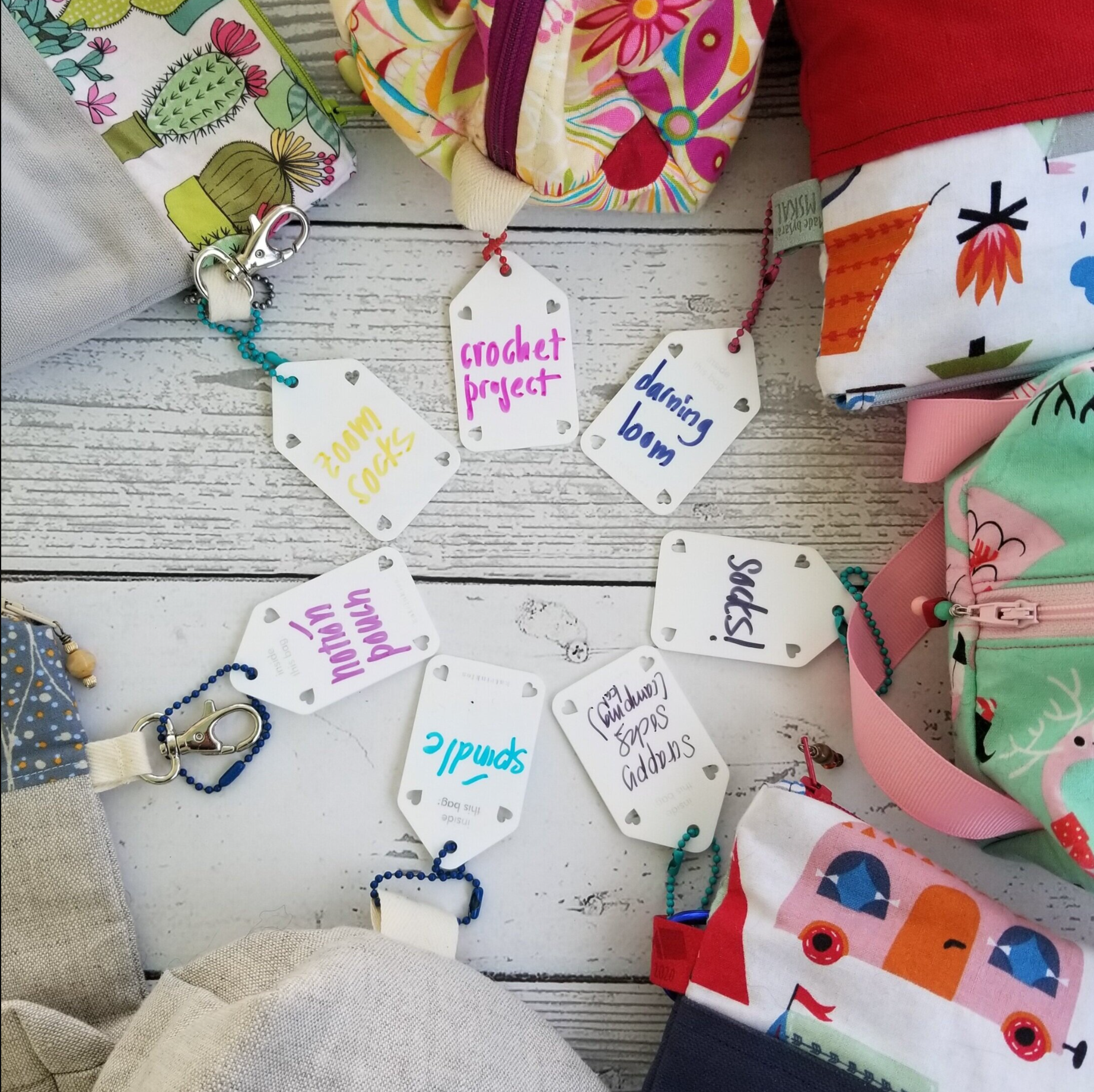 Katrinkles - Wholesale Craft Supplies - Write On / Wipe Off Acrylic White Project Bag Tags3