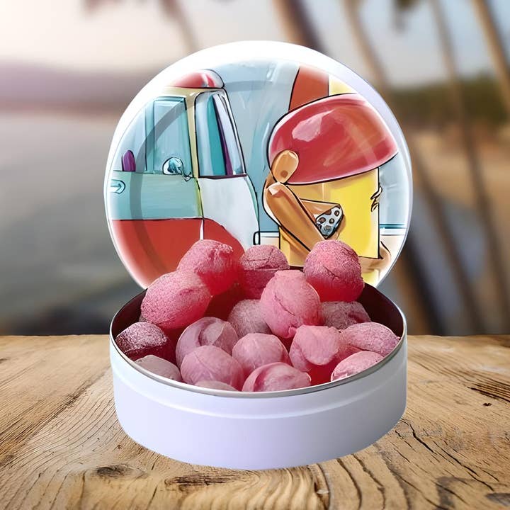 Jordbærpastiller 50g af kunstneren François Groslière for engroshandel hos Printbox