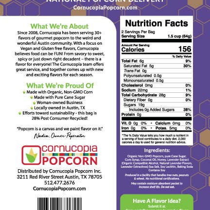 Cornucopia Popcorn - Wholesale Popcorn - 30pk NEW Spring Flavors- 3 flavors8