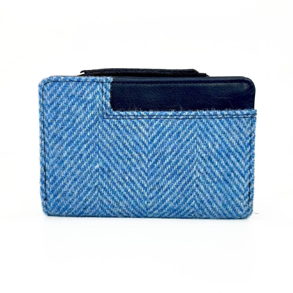 maccessori – Carteira - Mulher por atacado – Bolsa com Fecho Harris Tweed Azul Céu5