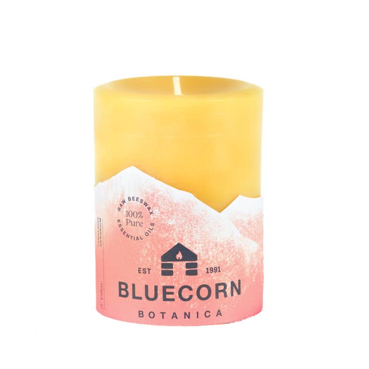 Bluecorn Candles - Wholesale Pillar Candle - Botanica Beeswax Scented Pillar Candle