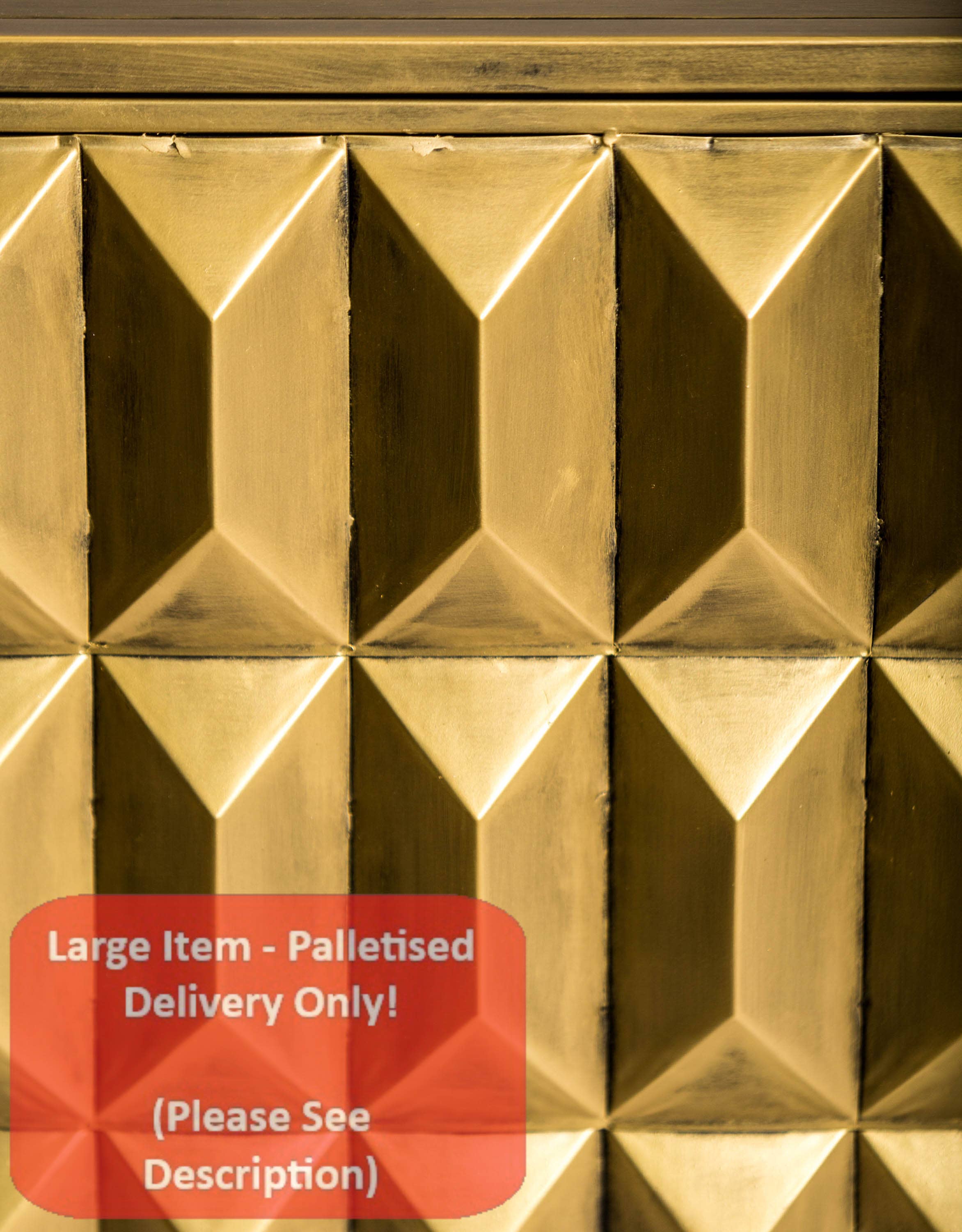 McGowan & Rutherford Ltd - Wholesale Sideboard - Industrial Gold "Fitzgerald" 3 Door Large Metal Sideboard2