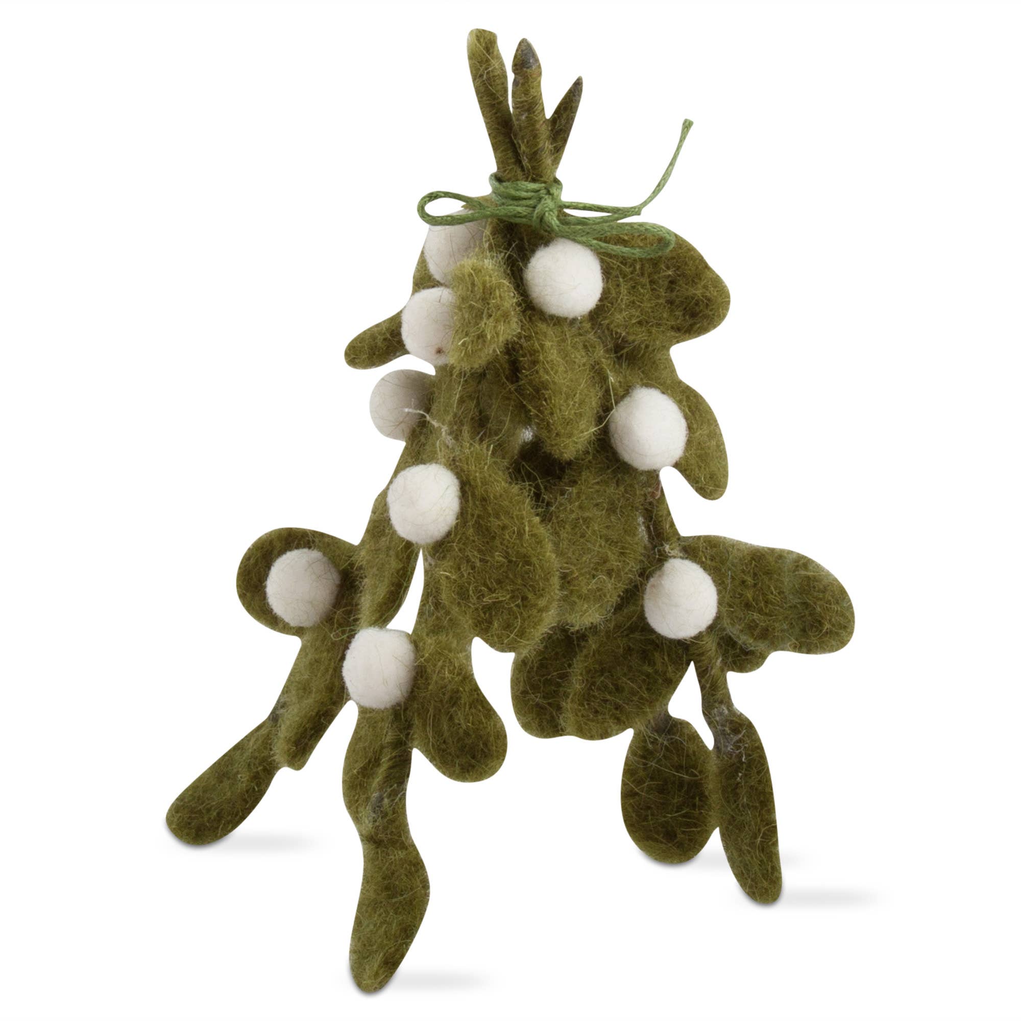 tag - Wholesale Ornament - Green Mistletoe Felt Ornament Christmas0