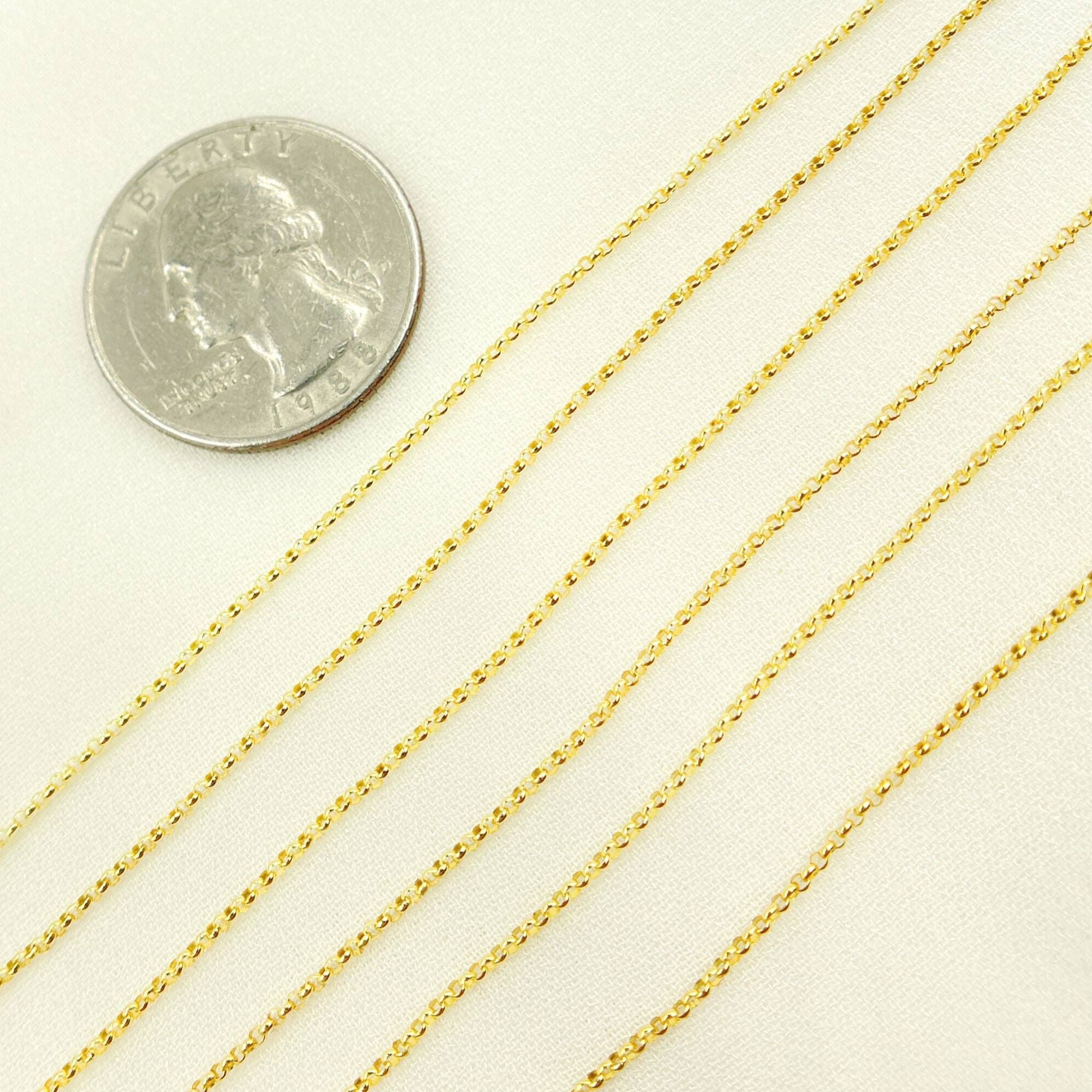 Tresor Jewelry Inc. - Wholesale Link & Chain Necklace - 030BETLGbyFt. 14K Solid Yellow Gold Rolo Link Chain4