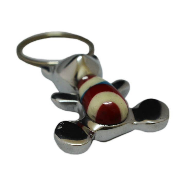 Handcrafted Gift - Venta al por mayor Llavero - Unisex - Llavero T. Bear hecho a mano en aluminio reciclado y resina0