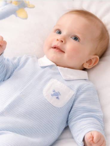 Flyvemaskiner Stribet Pima Bomuld Baby konverter for engroshandel hos Baby Threads