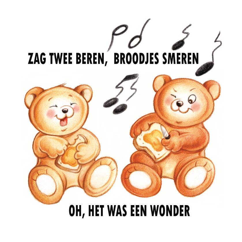 Animal Prints - Wholesale Magnet - Fridge Magnet - Saw 2 Bears, Making Sandwiches0