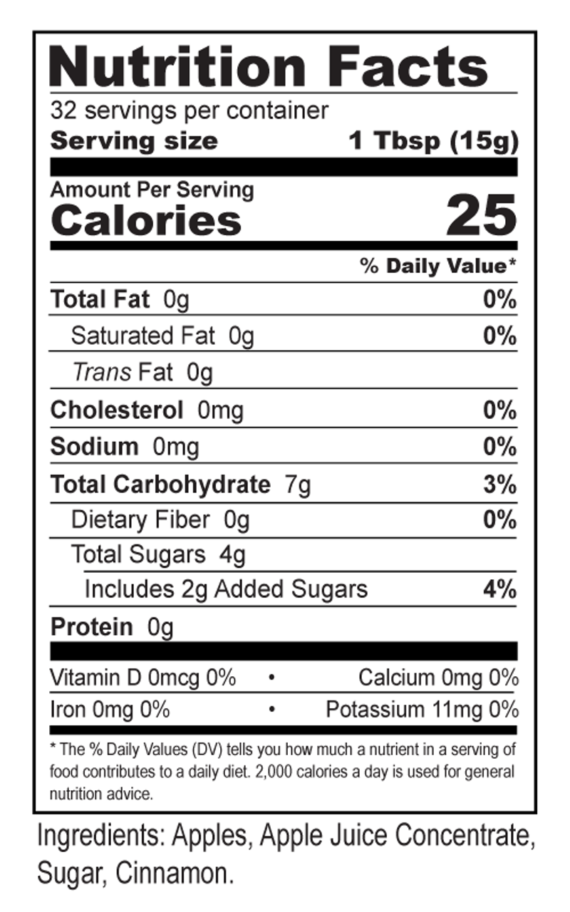 Cooper's Mill - Wholesale Jam/Jelly - Apple Butter (With Sugar, With Cinnamon) - Pint1