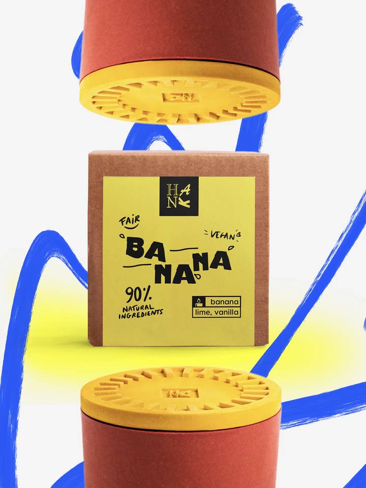 POLY “Banana” stearinlys, vegetabilsk voks, 185g for engroshandel hos Hank Brussels