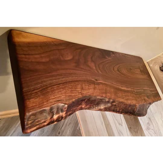 Steel Oak - Wholesale Wall Mounted Shelf - Live Edge Walnut Floating Shelves w/Beautiful Grain Patterns2