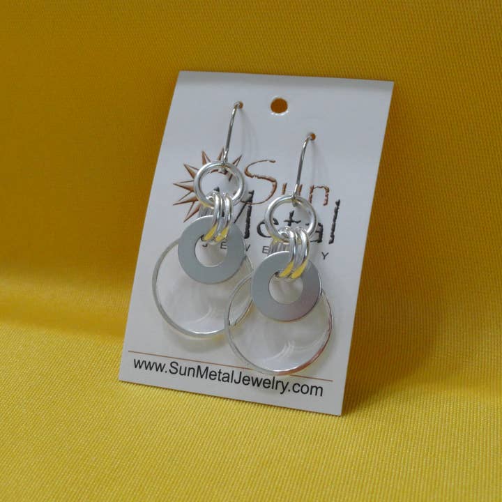 Circle of life silver earrings (Style #204S) for wholesale by SunMetal Jewelry