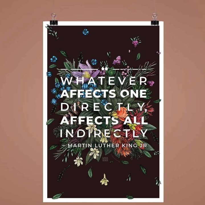 Transpainter - Wholesale Art Print - Martin Luther King Quote Poster | Floral Diversity Art Print7