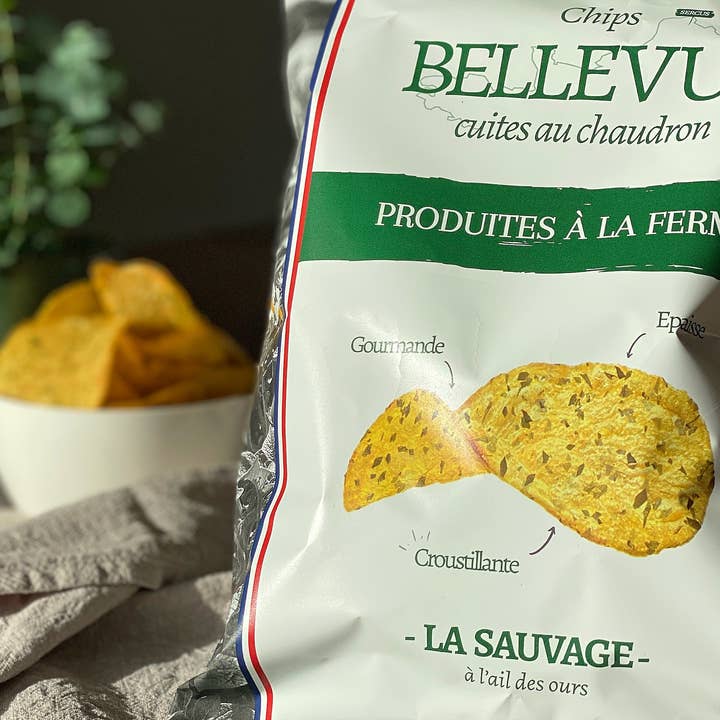 Chips à l'ail des ours - 125g pour la vente par Chips Bellevue