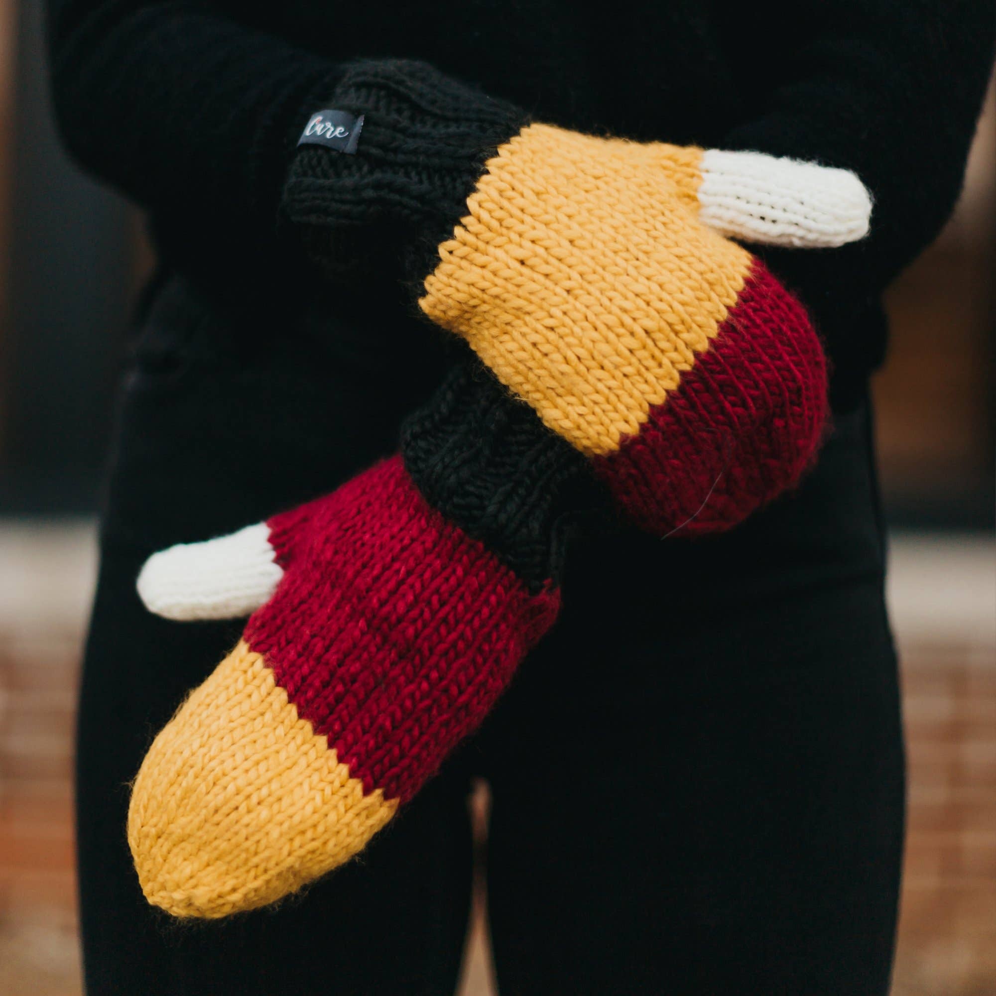 Pretty Simple - Wholesale Mittens - Women's - CURE Mittens (Maroon and Gold)1