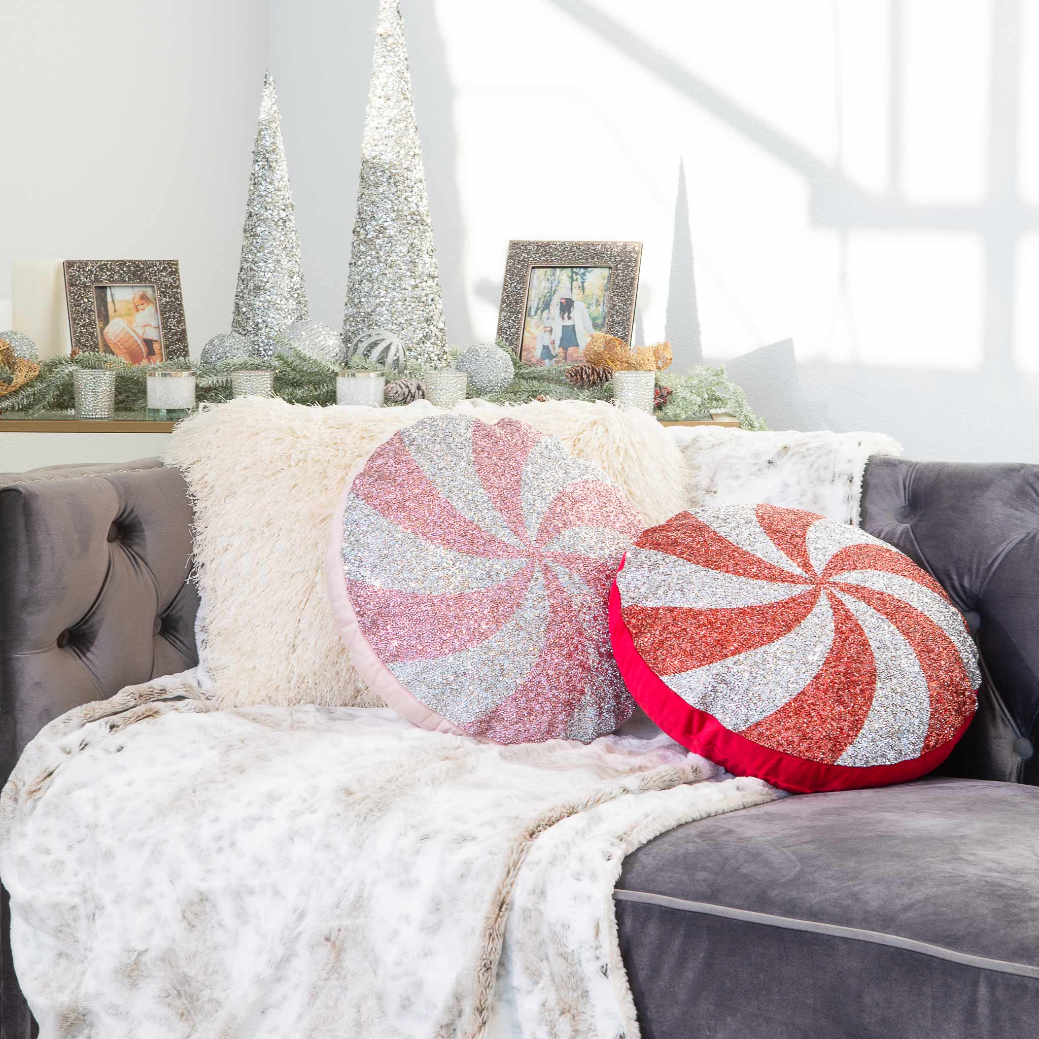 Sparkles Home - Wholesale Throw/Decorative Pillow - Peppermint Shaped Pillow5