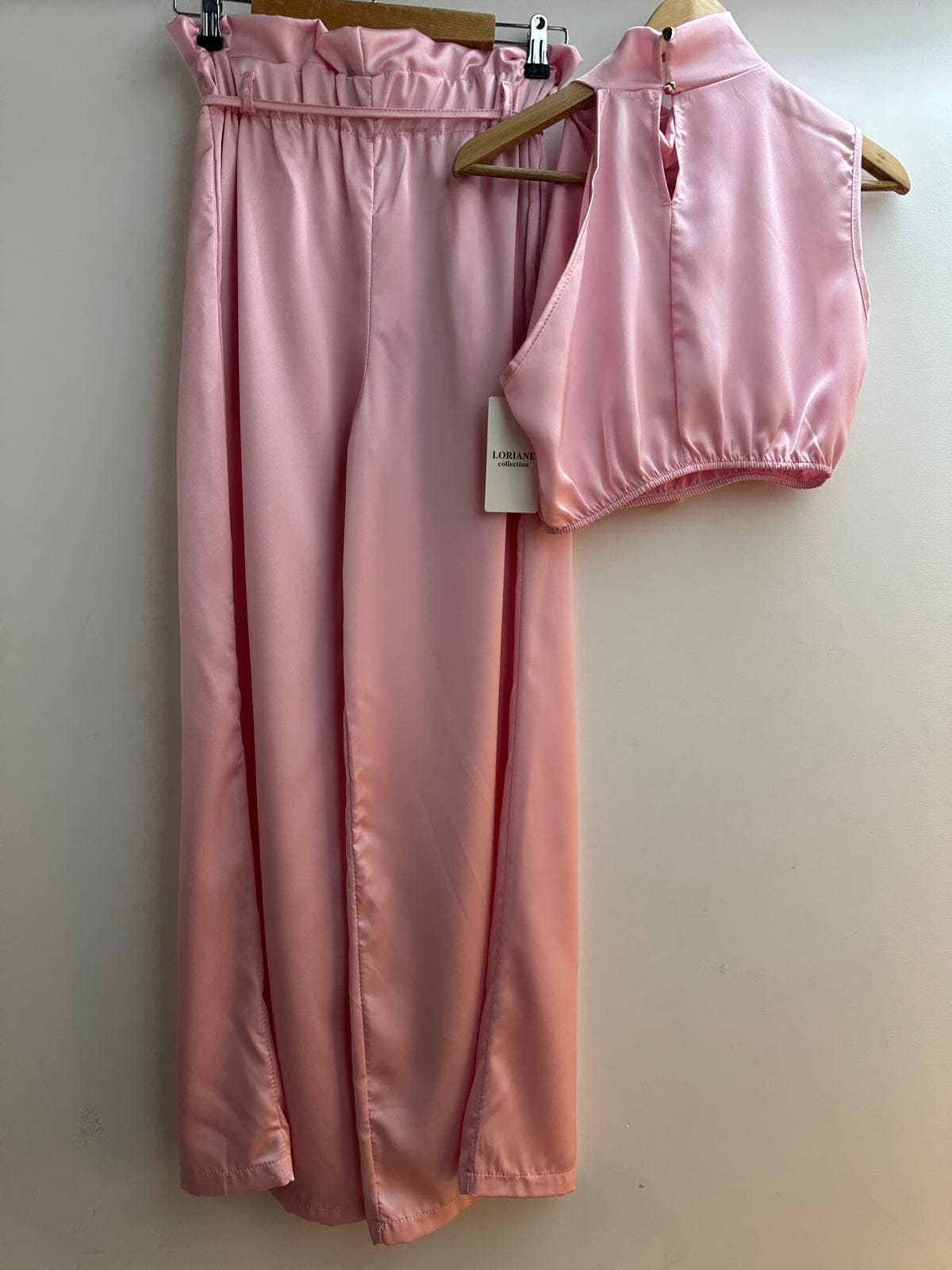 LORIANE - Vente Ensemble haut et pantalon (PAS d'intérieur) - Femme - 9982 Ensemble crop top et pantalon uni6