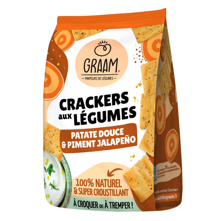 GRAAM - Wholesale Crackers - GRAAM - Sweet Potato & Jalapeño Crackers 90g1