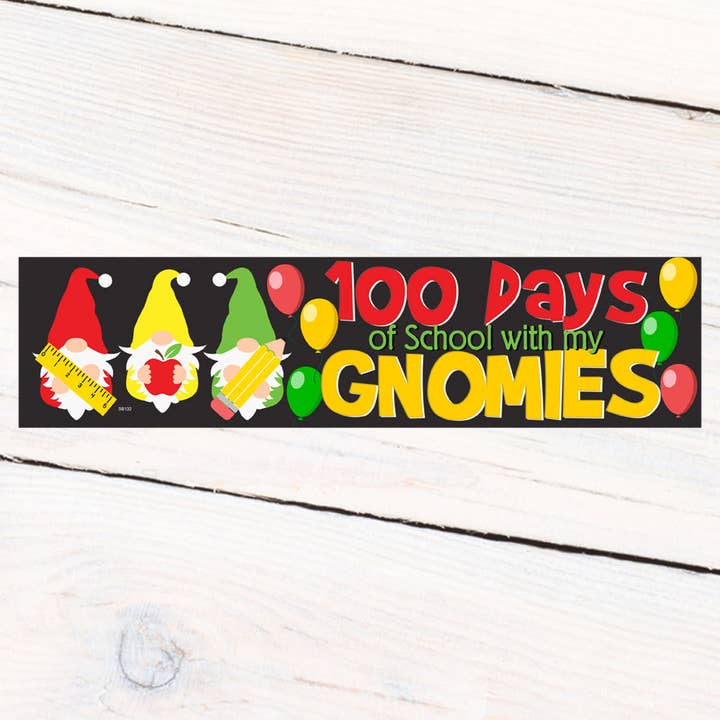 Banner „100 Days of School Gnomies“, 4er-Pack für den Großhandel von Paper Dazzle