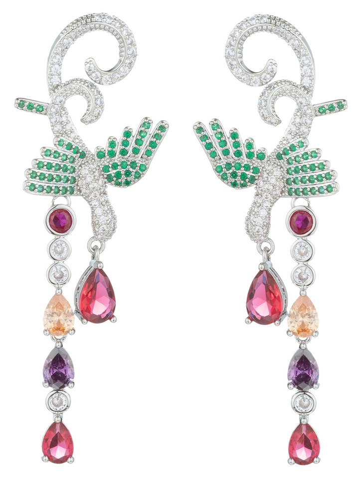 Boucles d'oreilles Amelia Birdie CZ Statement pour la vente par Eye Candy Los Angeles