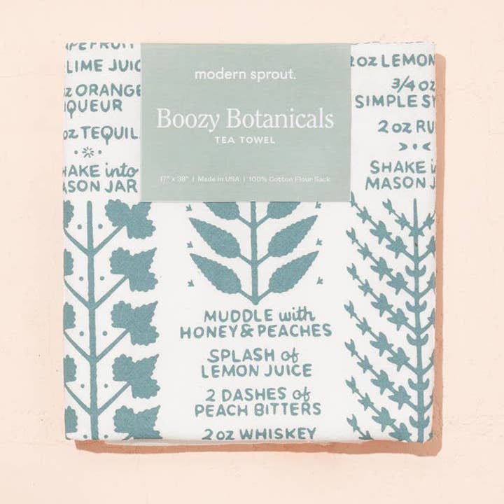 Toalha de chá - Boozy Botanical por atacado de Modern Sprout - International