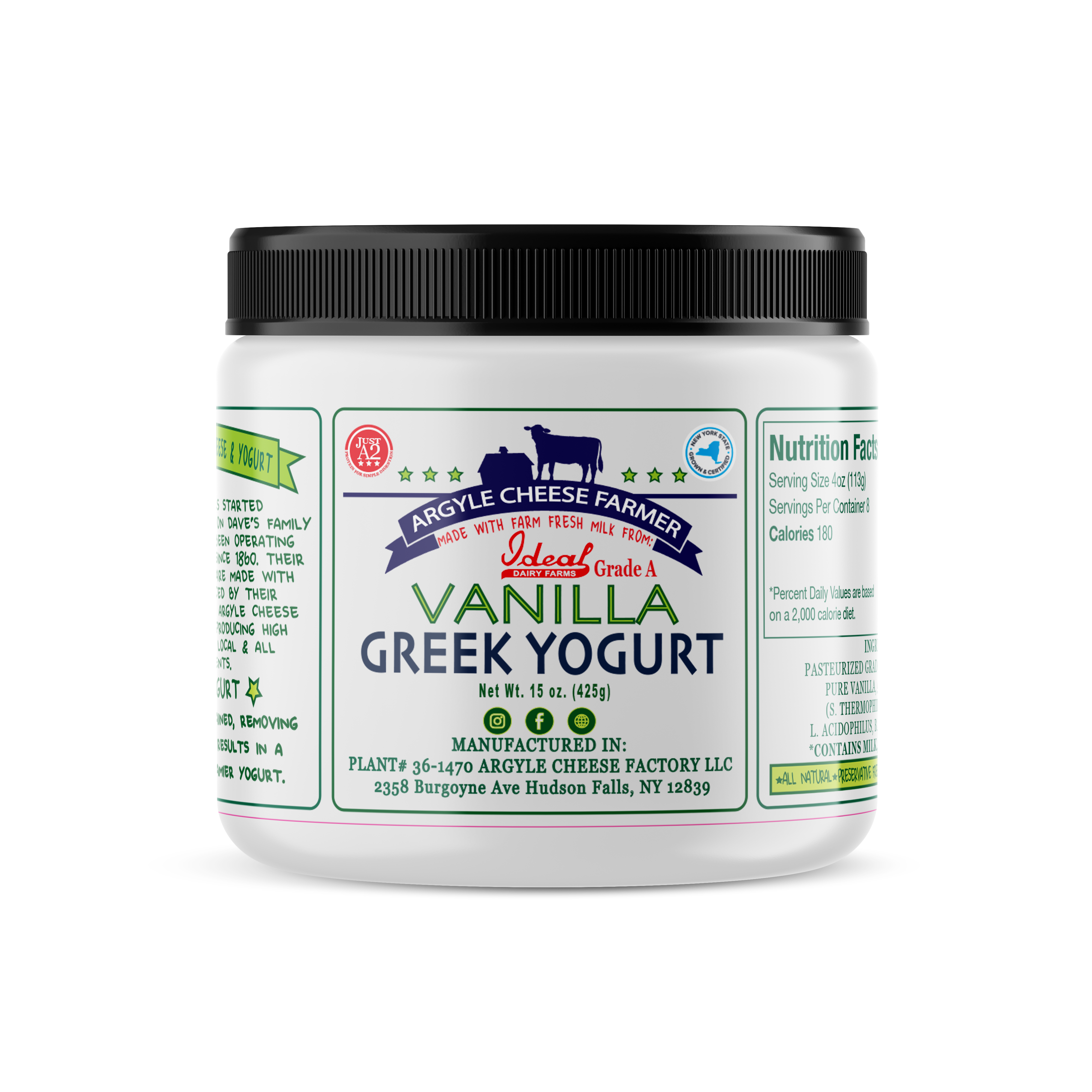 Argyle Cheese Farmer - Wholesale Cheese - Argyle Cheese Farmer Greek Yogurt1