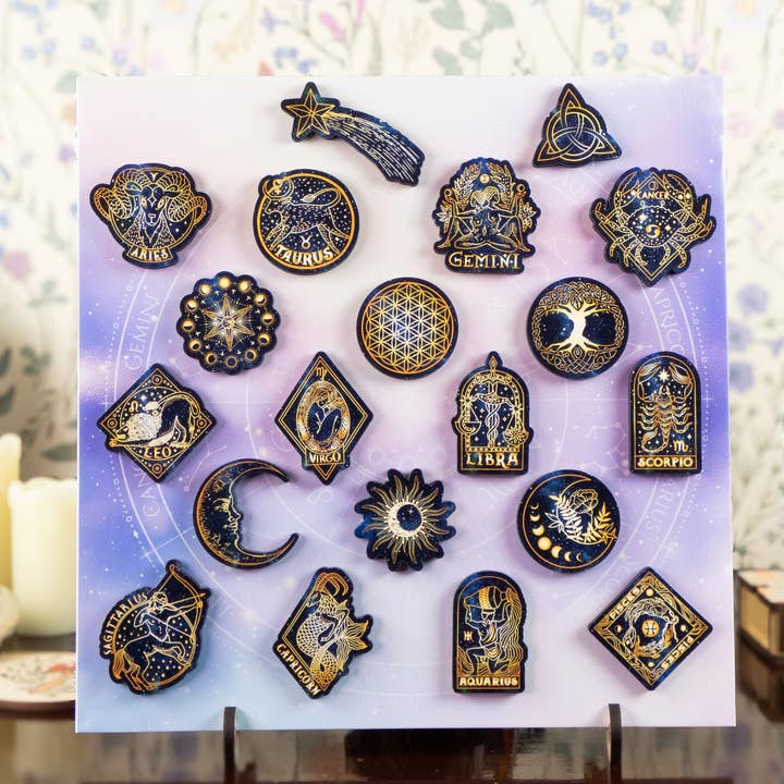 Magneter+display, Midnigh sky Stjärntecken + symboler, Midnigh för wholesale av Standish House