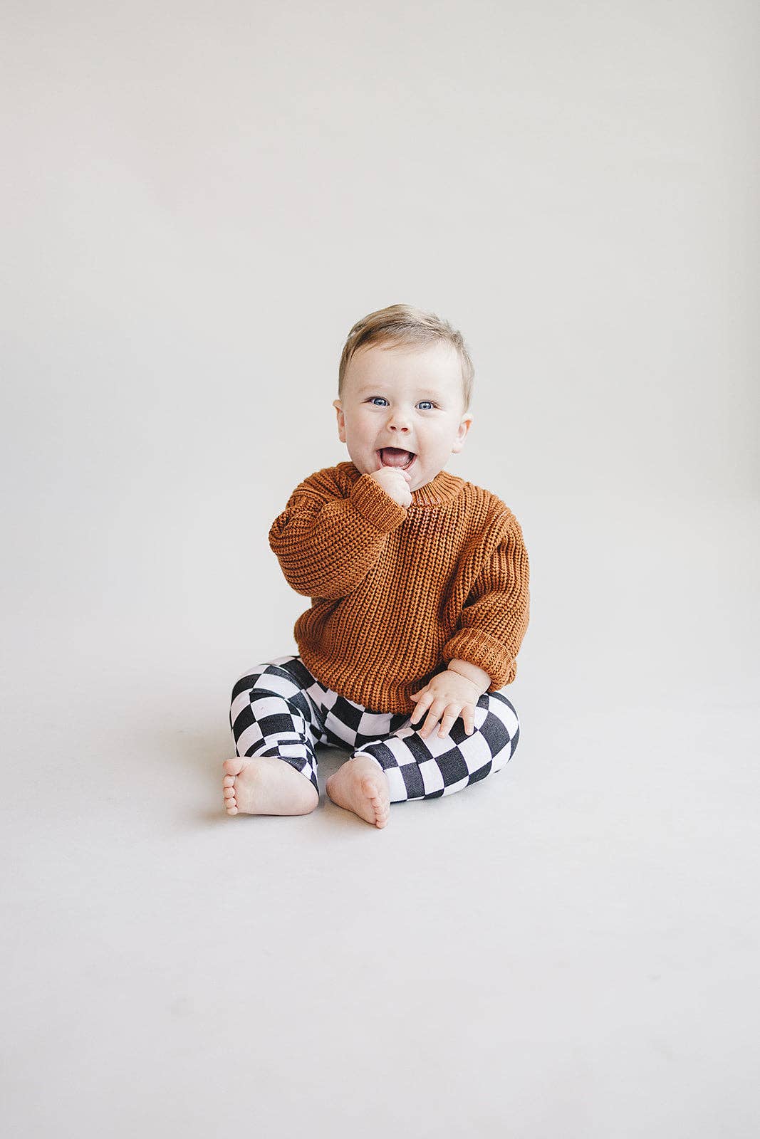 Lucky Panda Kids - Wholesale Knit Sweater - Kids - Chunky Knit Sweater | Rust5
